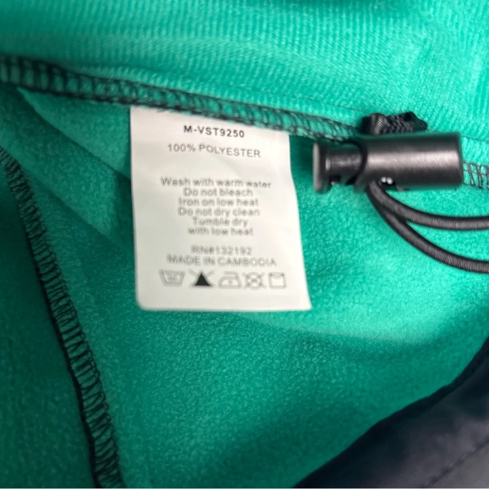 Mojo Sportswear Men 2XL Vest New Tags Black Octopus Ink Teal Liner M-VST9250